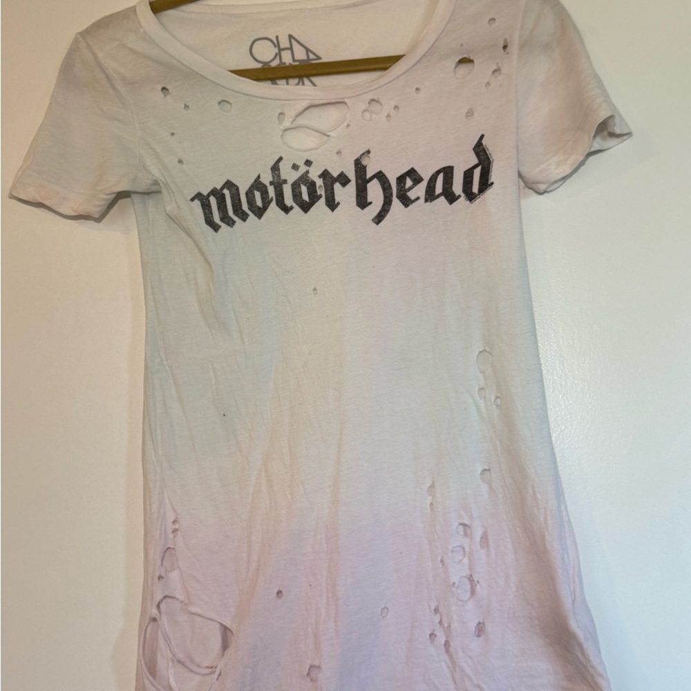 White Motörhead Distressed T-Shirt - XSmall